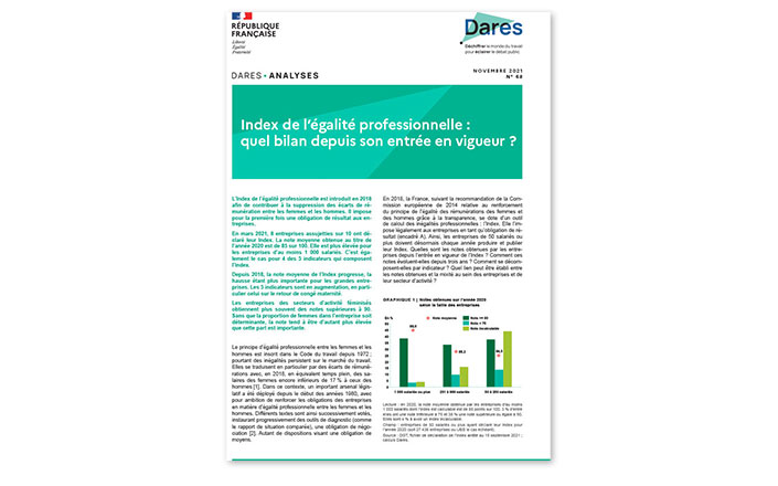 Index de l’égalité professionnelle : quel bilan depuis son entrée en vigueur ?