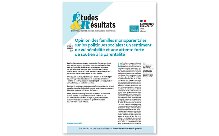 Opinion des familles monoparentales sur les politiques sociales