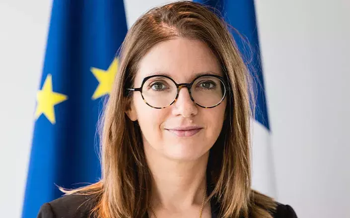 Portrait d'Aurore Bergé, ministre chargée de l’Égalité entre les femmes et les hommes et de la lutte contre les Discriminations